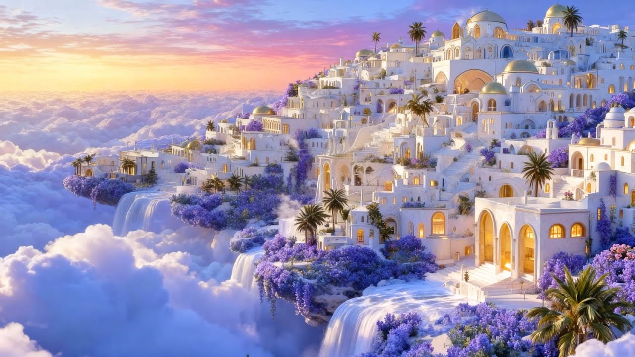 Ethereal Golden Kingdoms: Fantasy Landscapes, Cosmic Palaces & Tranquil Escape in 4K