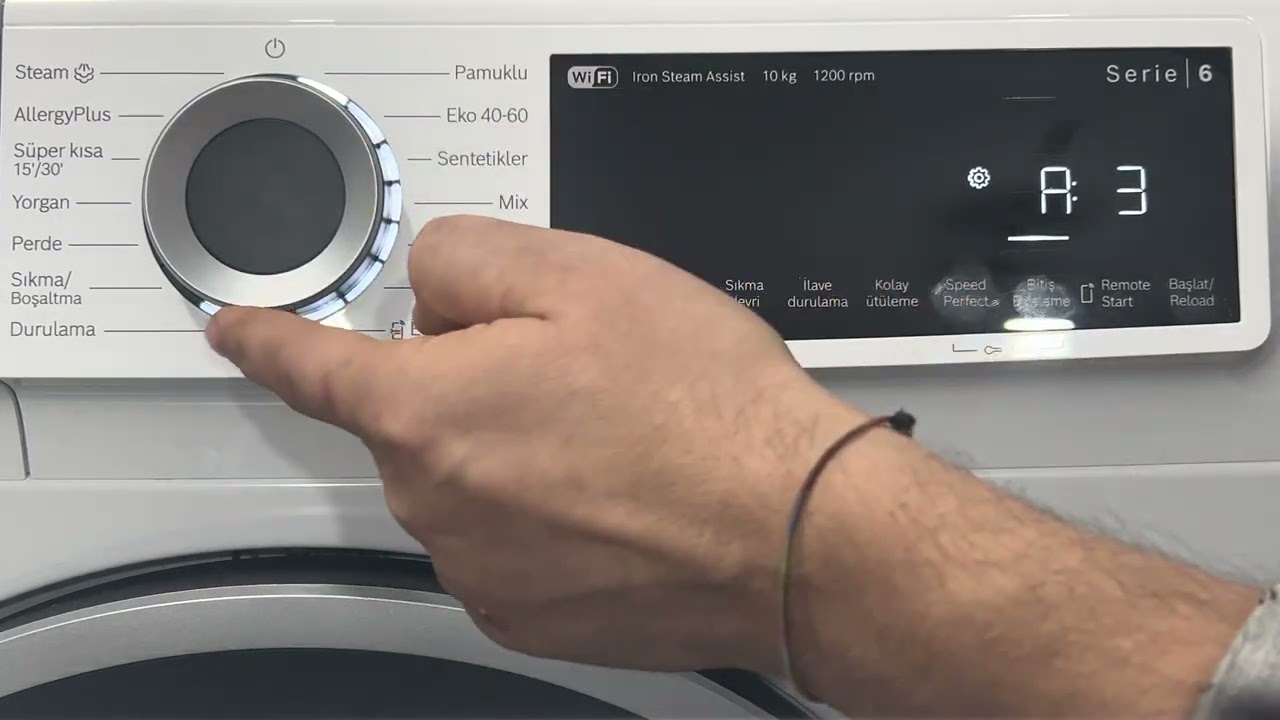 Bosch Seri 6 çamaşır makinesi resetleme nasıl yapılır?WGK252Z0TR 10 kg 1200 devir
