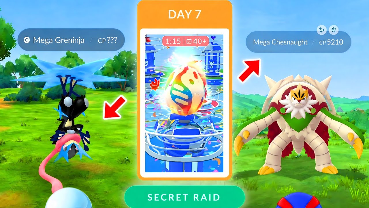 🫡 Got Very First Mega Greninja & Mega Chesnaught Super Mega Raid in Pokemon Go