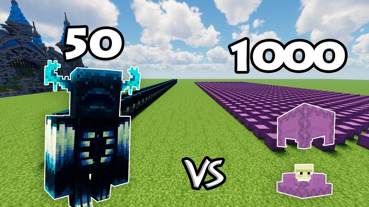 50 Warden Vs 1000 Shulker | Minecraft