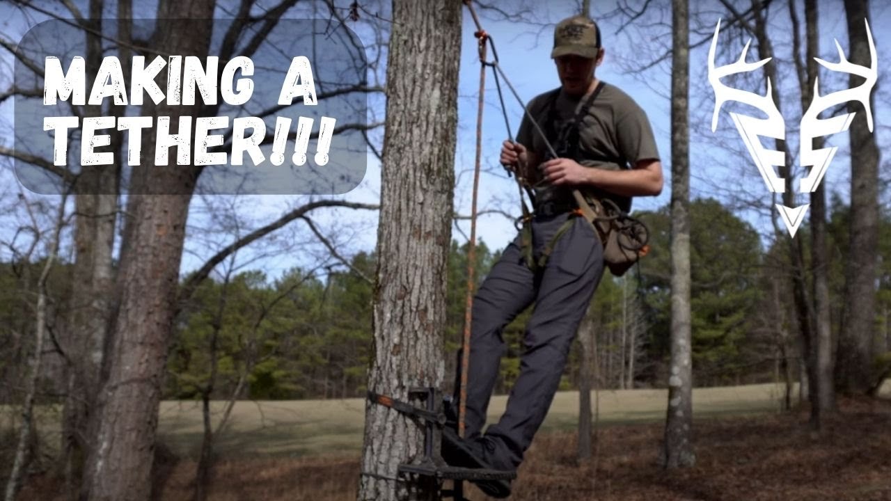 How to make a TETHER for saddle hunting| Beginners knot-tying guide to saddle hunting!