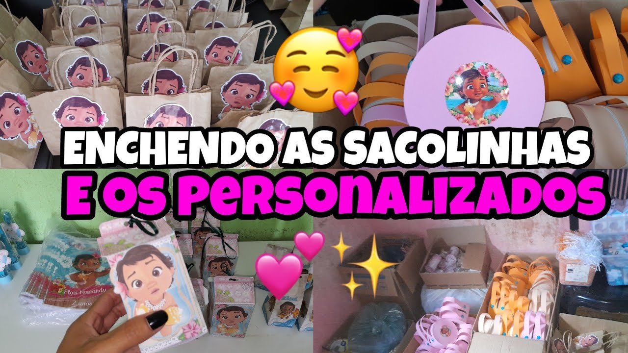 💖ENCHENDO AS SACOLINHAS E OS PERSONALIZADOS | CORRERIA TOTAL | 10 DIAS ANTES DO ANIVERSÁRIO 🍭