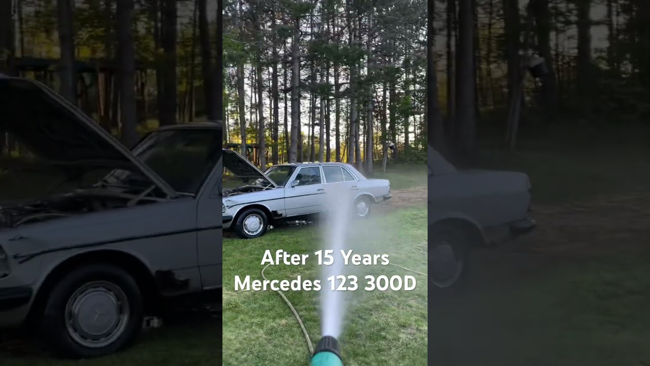 After 15 Years First Wash Mercedes Benz 123 300D