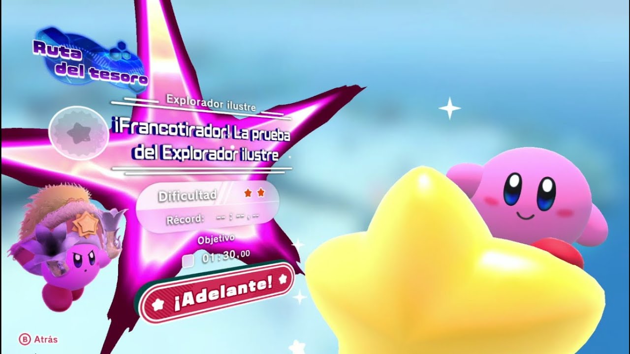 Kirby y la tierra olvidada (Español) de N. Switch. Ruta Explorador ilustre (2 Estrellas) (1 jugador)