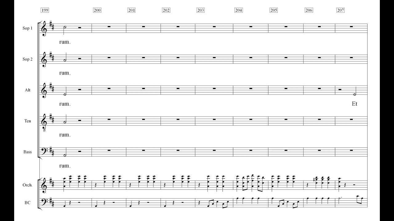 Messe in hMoll 17b Et expecto ab Vivace Einstudierung Bass