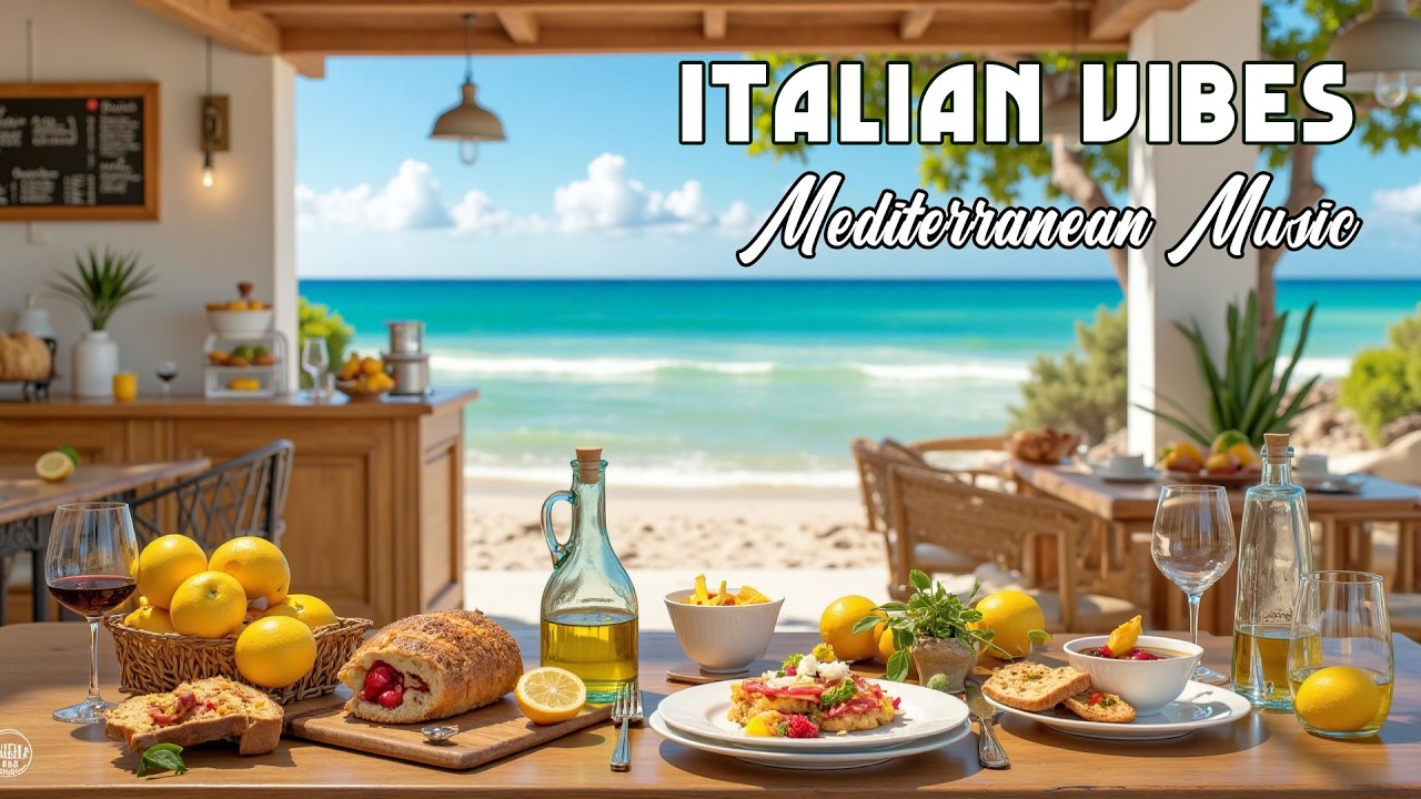 🎶 Italian Vibes & Mediterranean Music 🎶 1+ Hours Scenic Amalfi Coast & Lake Como Relaxation 4K