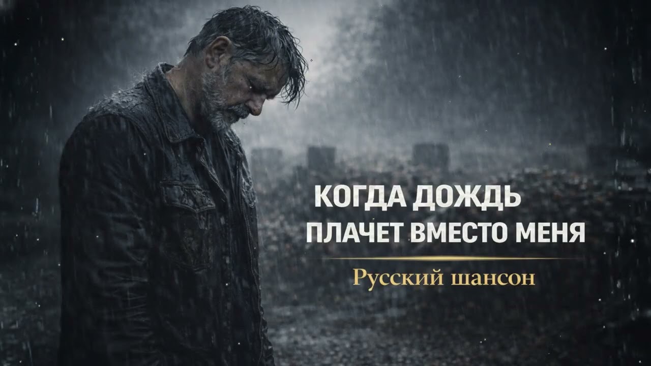 🌧️⚰️ Русский шансон для души – дождь прощается за меня на кладбище
