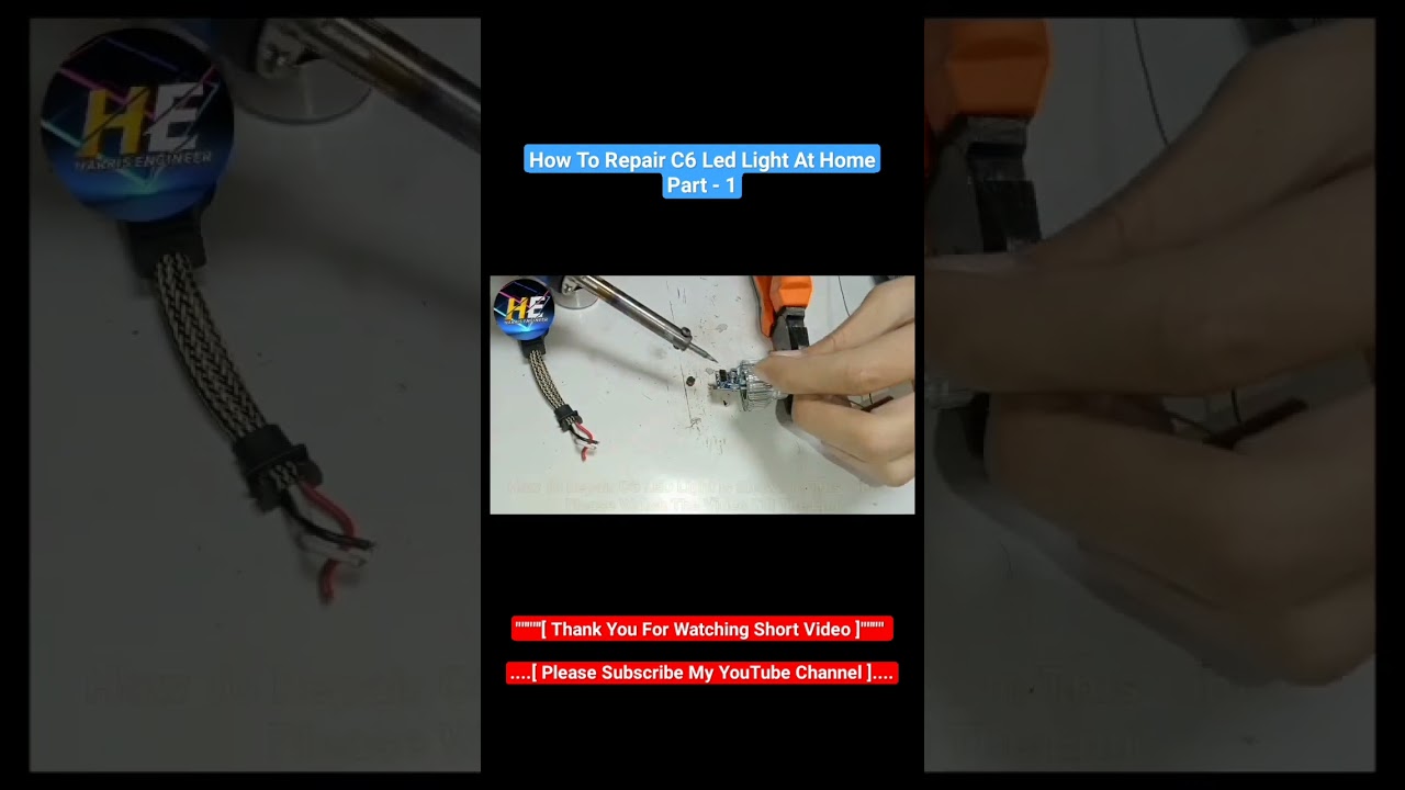 How To Repair C6 Led Light At Home  #shots #youtubeshorts #c6light #c6lightrepair #ledlights