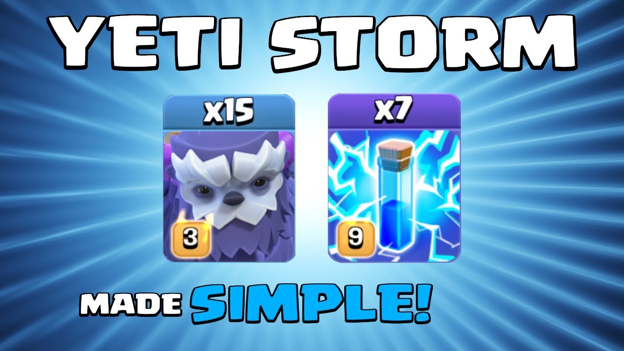15 x YETIS + 7 x LIGHTNING SPELLS = 3 STAR SPAM! EASY TH13 Attack Strategy | Clash of Clans
