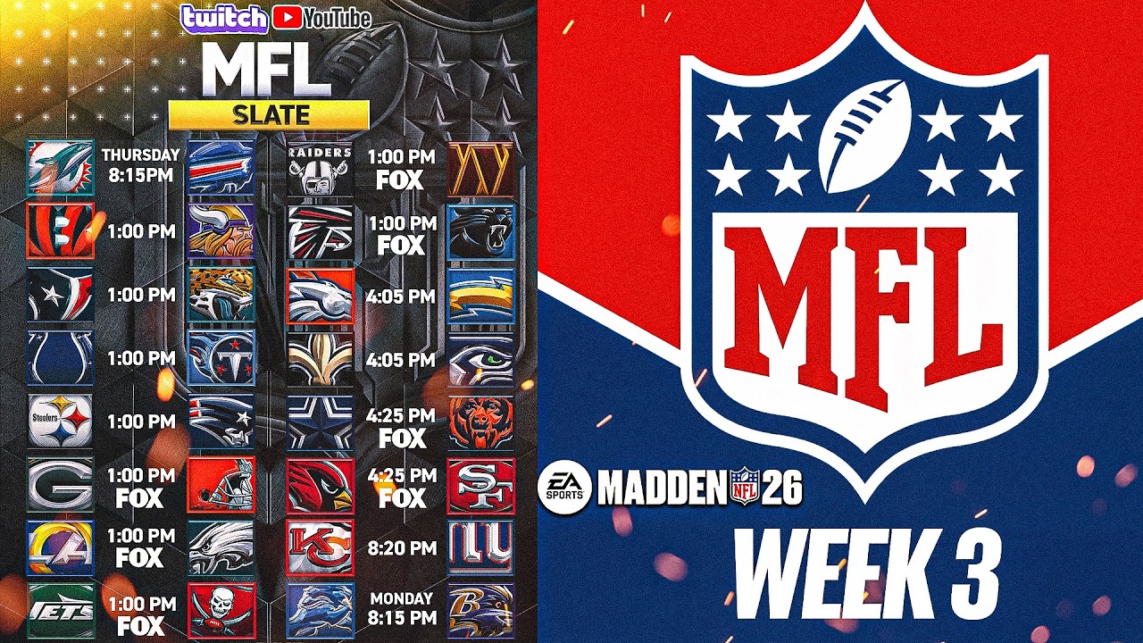 WEEK 3 OF THE NFL! PURE THEME TEAM/REGS SEASONS! JOIN NOW TO REP YOUR SQUAD! MADDEN 26 ULTIMATE TEAM