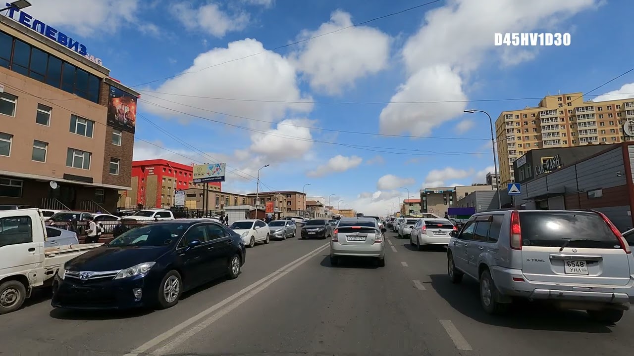 Ulaanbaatar 4K - Driving - video from the east side of the city around the city center - 23.5.19