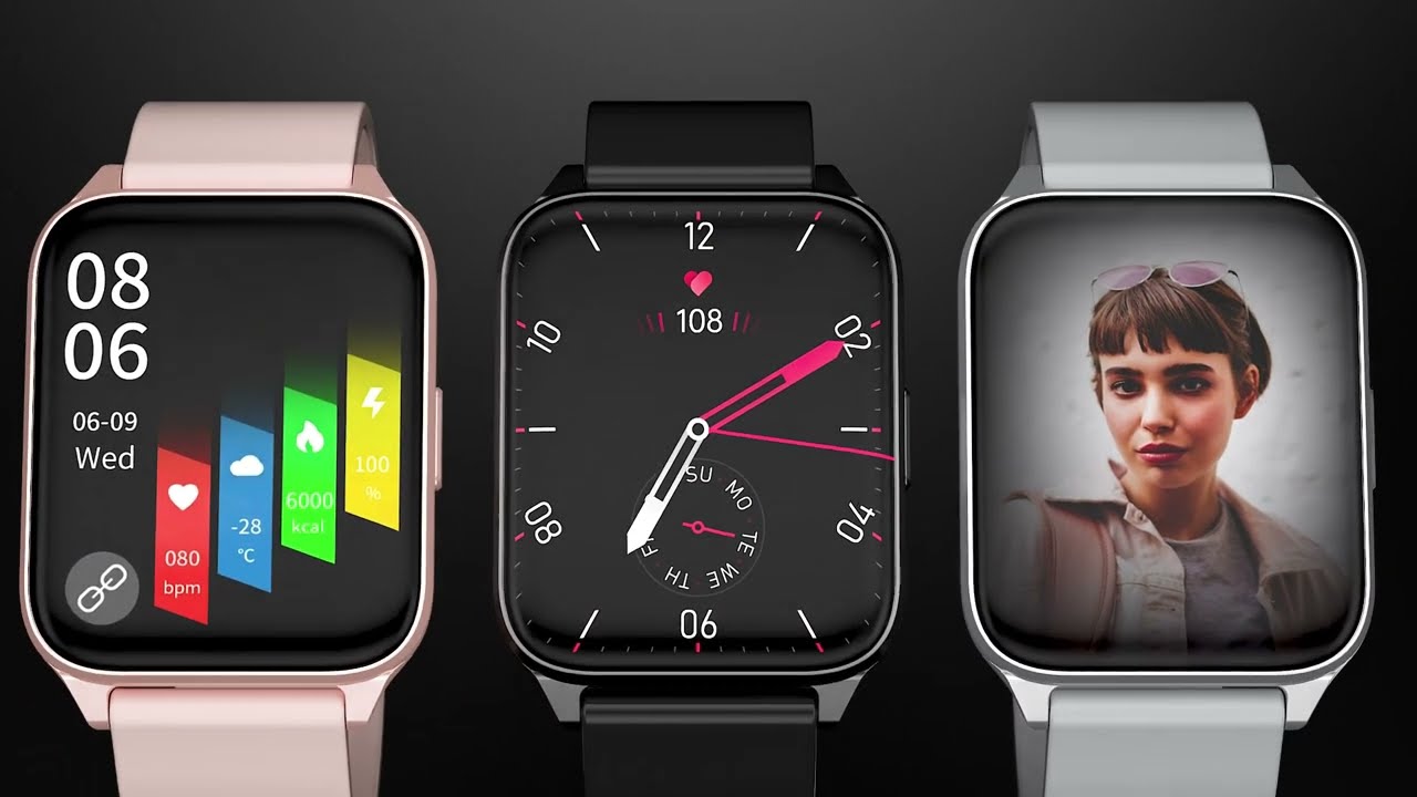TranyaGo 1.69 Inch Smartwatch - Health & Fitness Tracker with Heart Rate Monitor & IP68 Waterproof