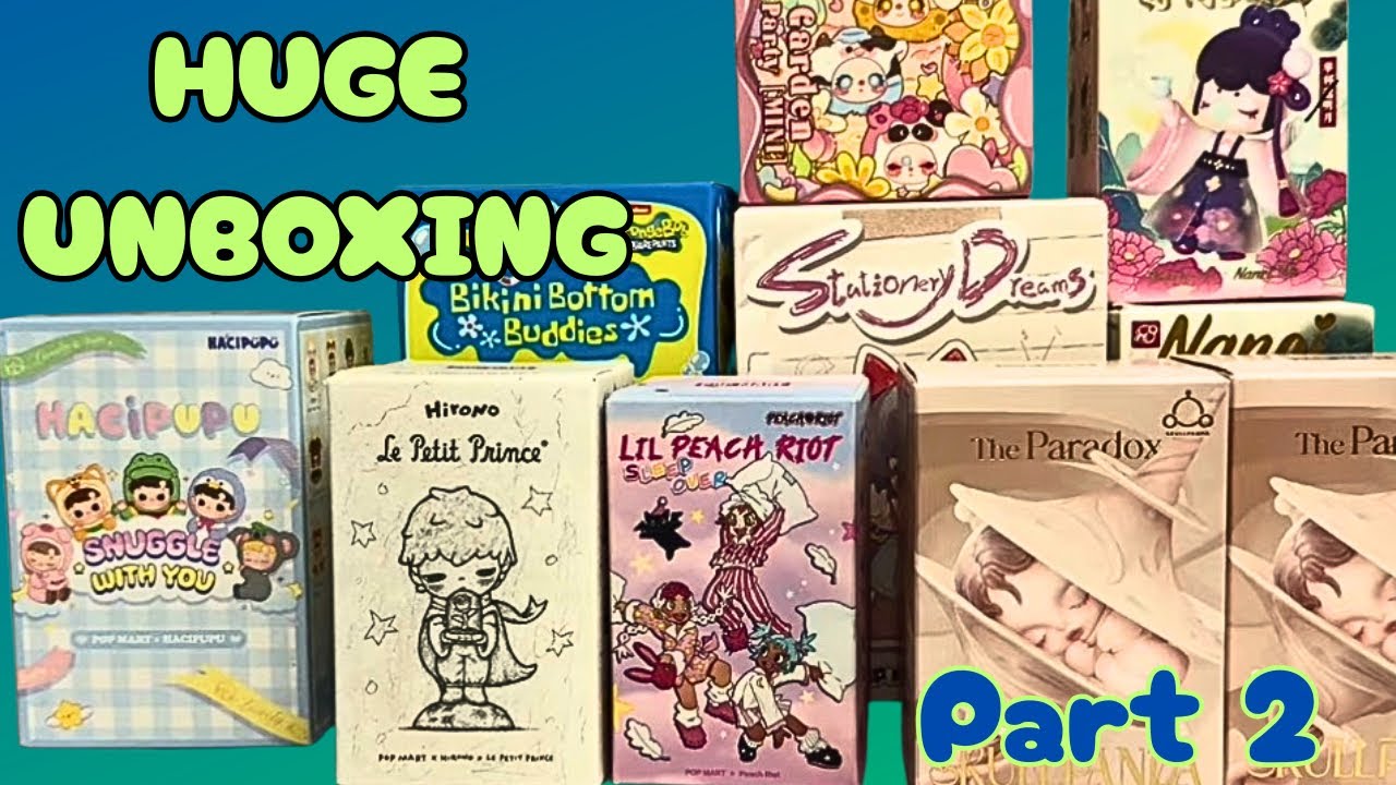 Random Blind Box Unboxing Part 2 | Pop Mart, Skullpanda, Hirono & Peach Riot, Baby Three ✨