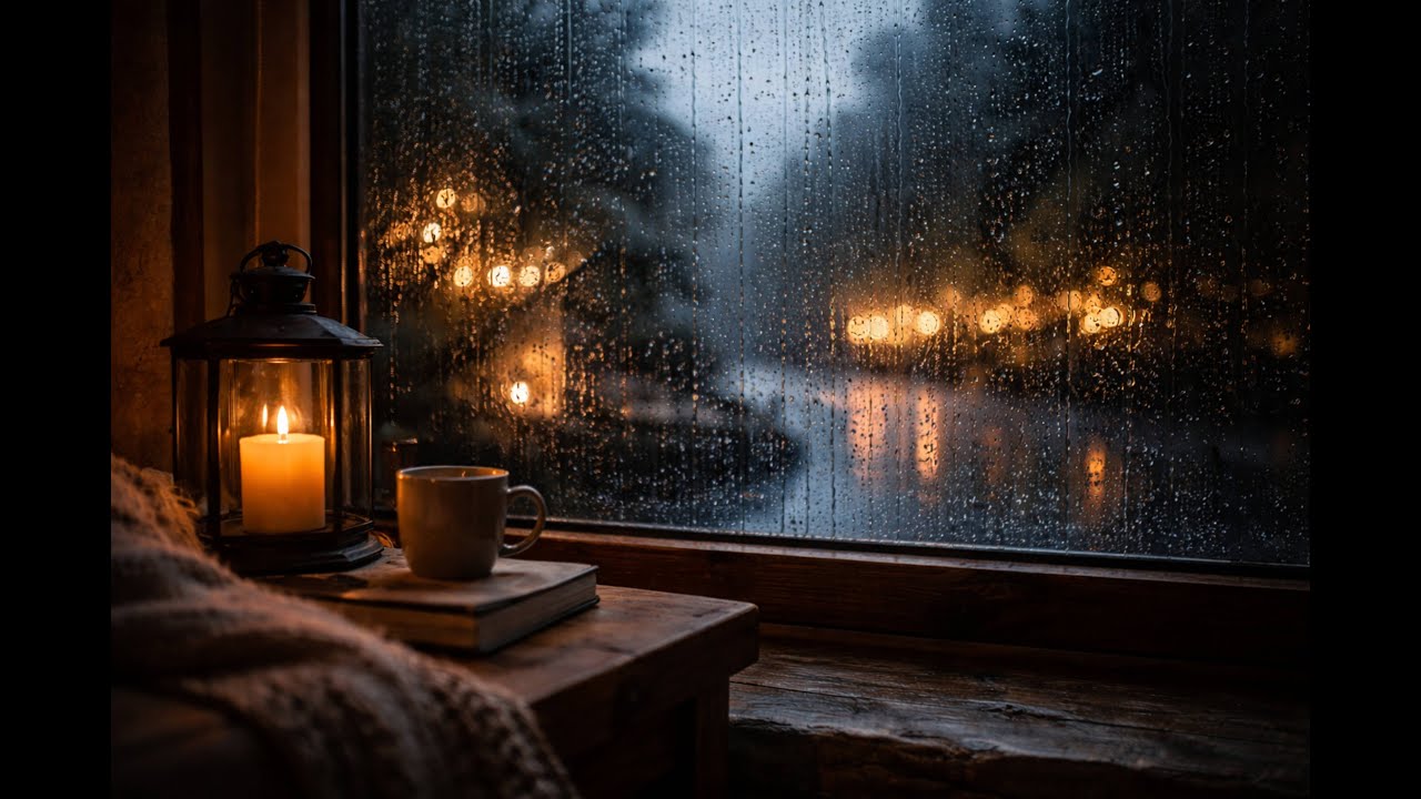 🌧️ Rainy Window Ambience | Calm Night for Relax, Focus & Sleep