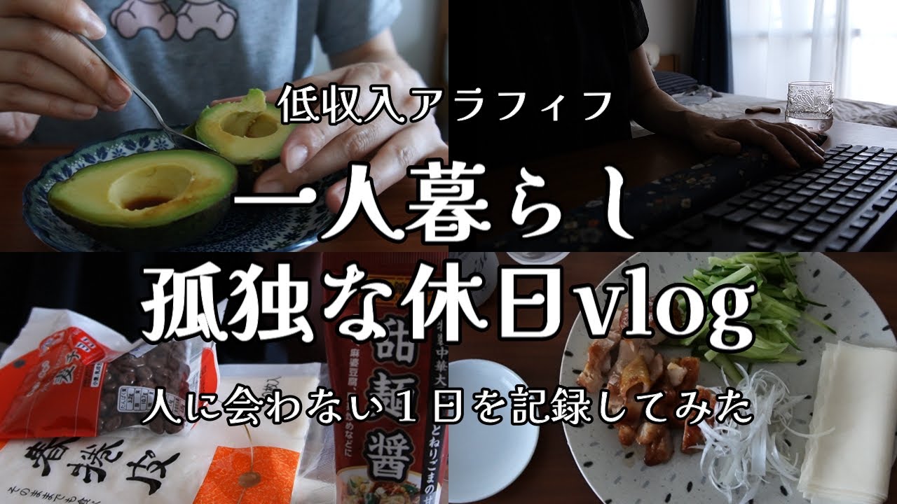【友達いない】孤独な休日vlog、誰とも会わない日ルーティン【インドア】