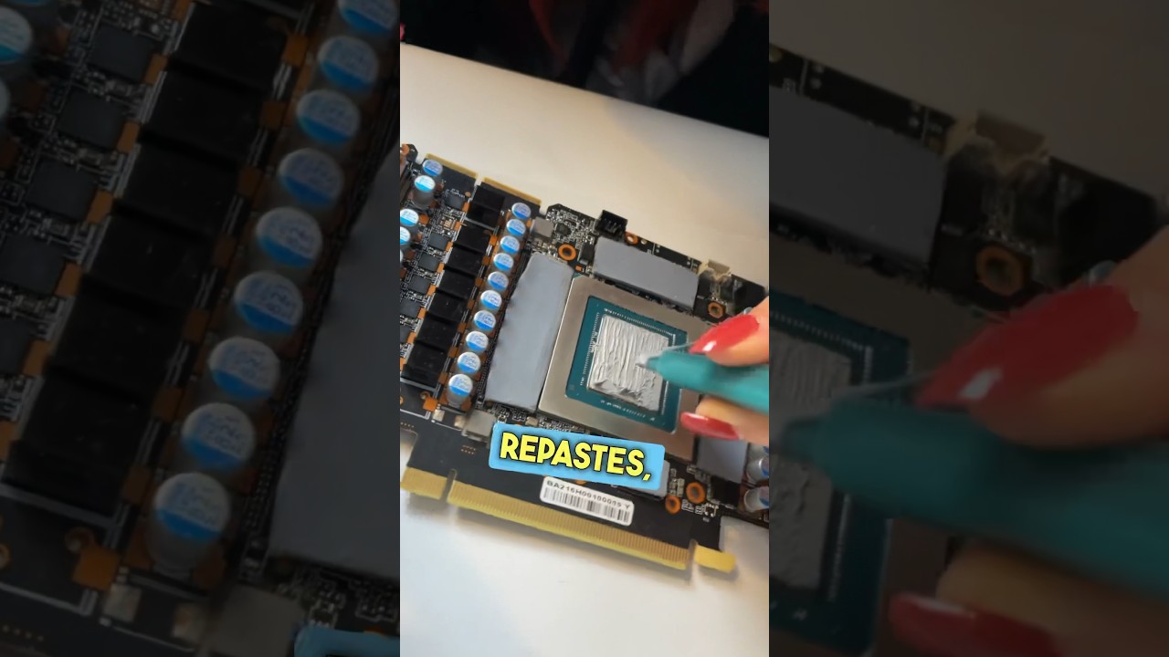 &bull;GPU Thermal Paste Replacement Hack&bull; #pcbuild #gpu #computerassembly