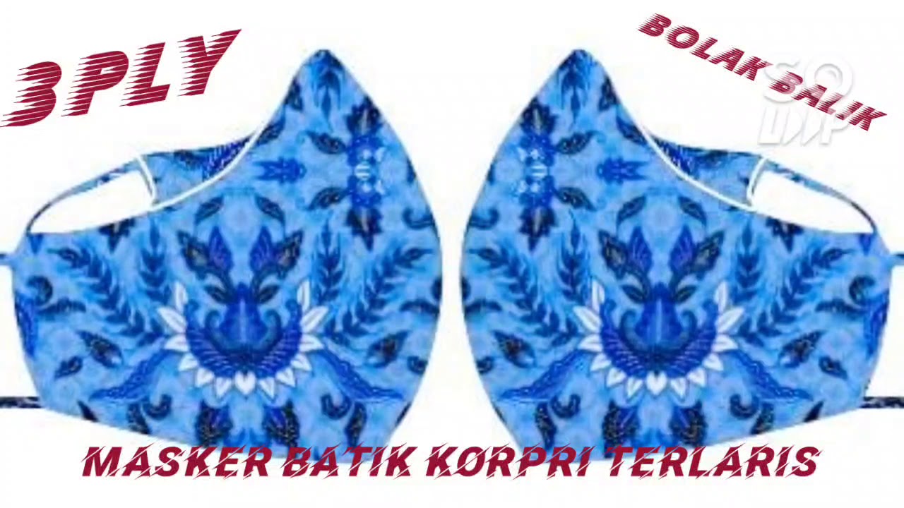 Masker Batik KORPRI 3 ply Earloop Terlaris