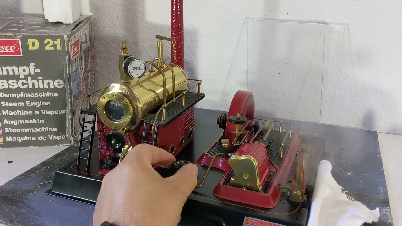 Wilesco D21 Dampfmaschine mit Speisewasserpumpe - inkl OVP und Video