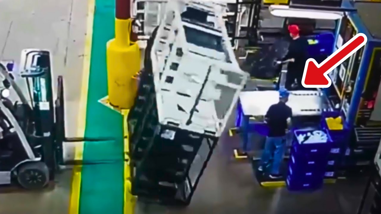 💀 FORKLIFT LOAD FALL ACCIDENT