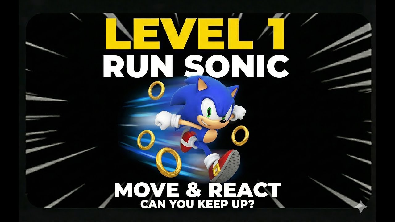Sonic Immersive Interactive Warm Up GAME | Levels 1–3 | Run, Jump & React | FULL VERSION