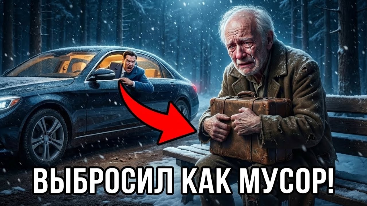 Миллионер выбросил отца с чемоданом в лес. Он не знал, что внутри него находятся важные документы...