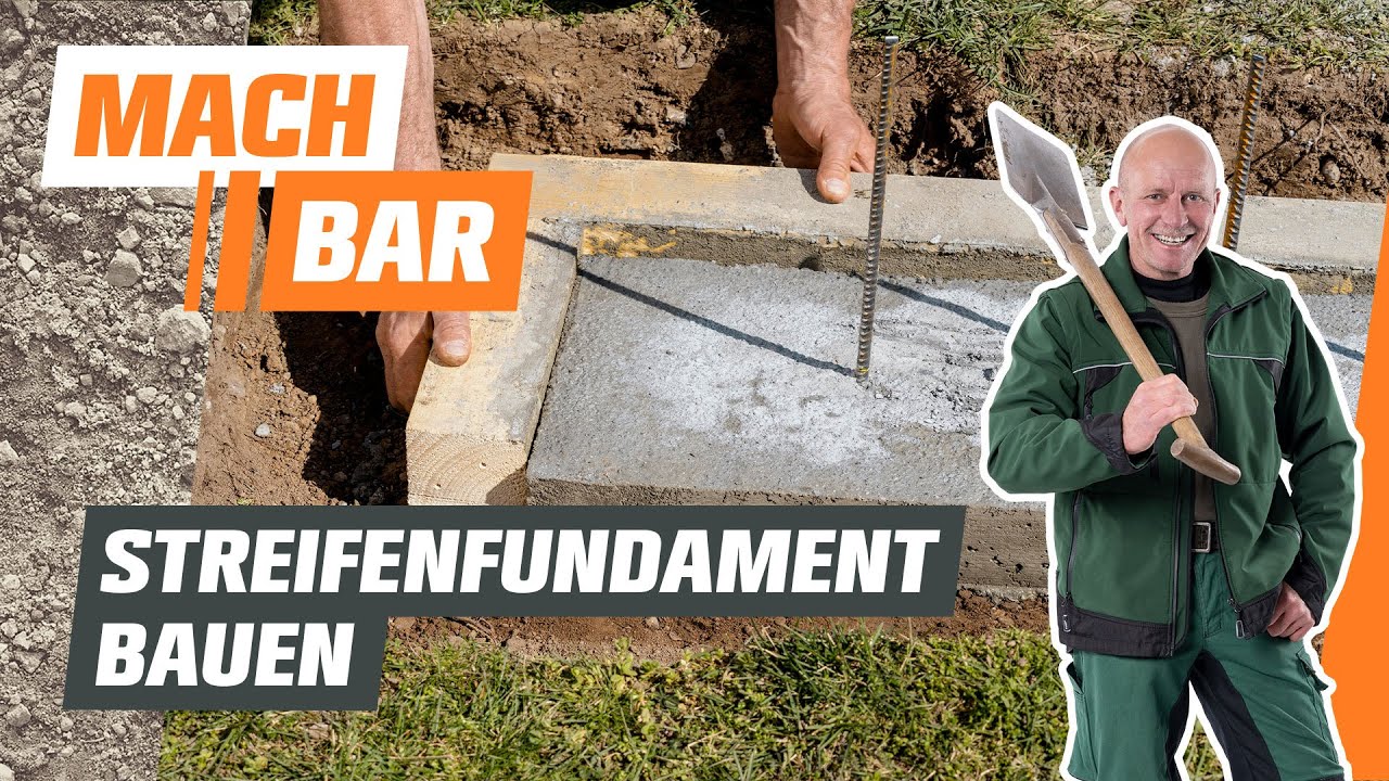 Streifenfundament bauen | OBI
