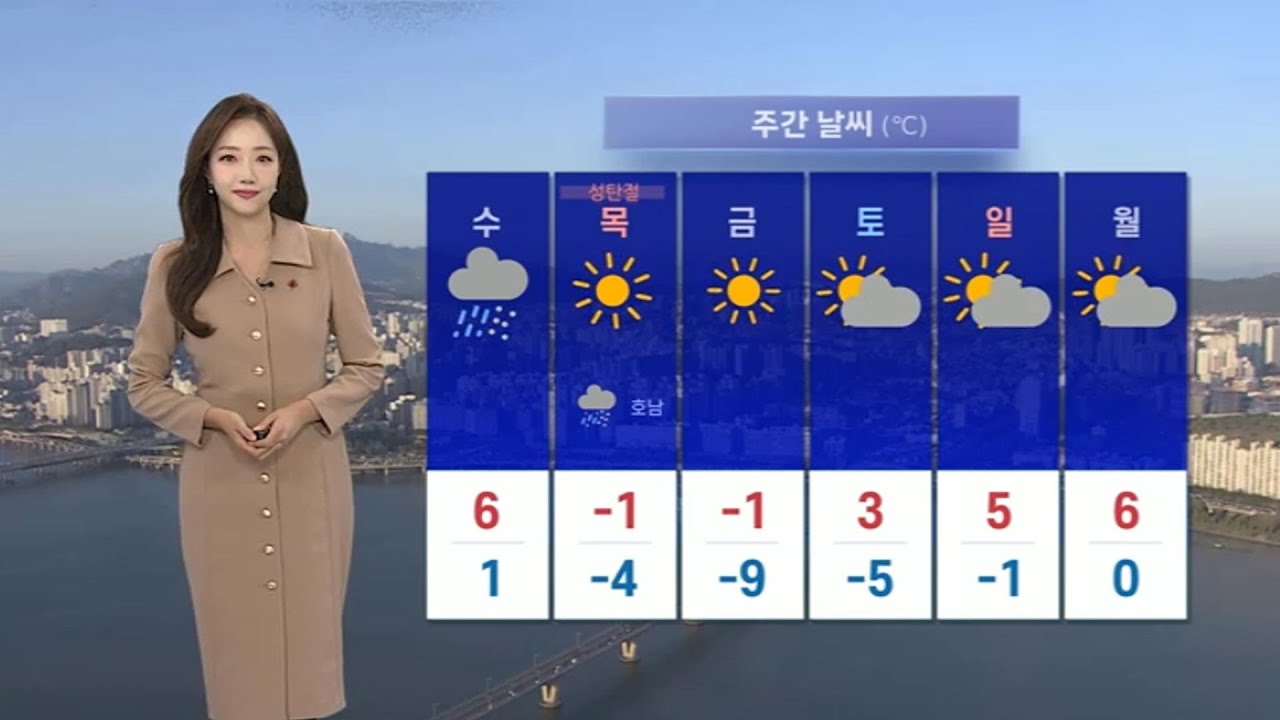 [날씨] 내일~모레 전국 비…'맑은 성탄절' 예상 / 연합뉴스TV (YonhapnewsTV)