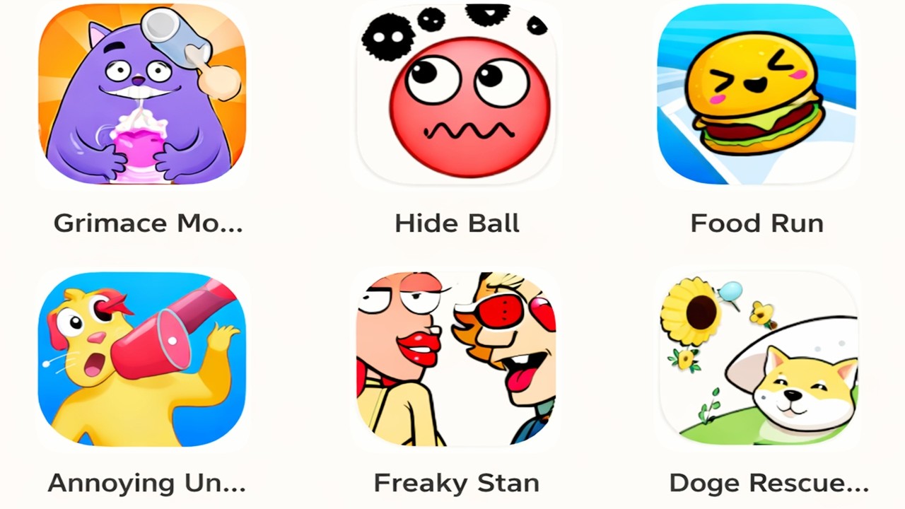 Gramic Monster Scary Survival, Freaky Stan, Annoying Uncle Punch Game, Doge Rescue, Hide Ball