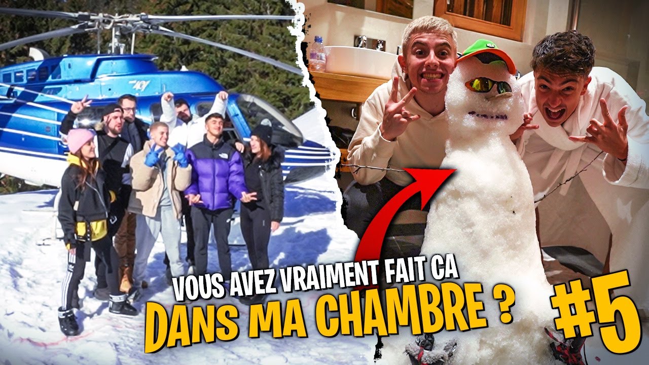 Inoxtag et Michou font un bonhomme de neige dans ma chambre #5