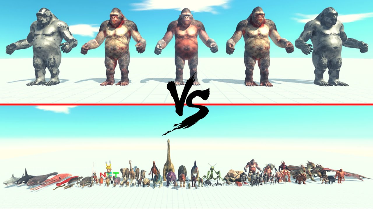 5x Goro The Giant Vs All Units ARBS | Animal Revolt Battle Simulator
