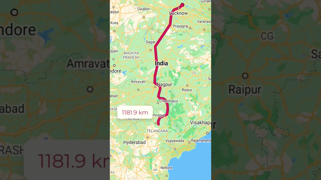 Distance between Lucknow to Chennai #imp #distancemeasurement #travel #panamacanal