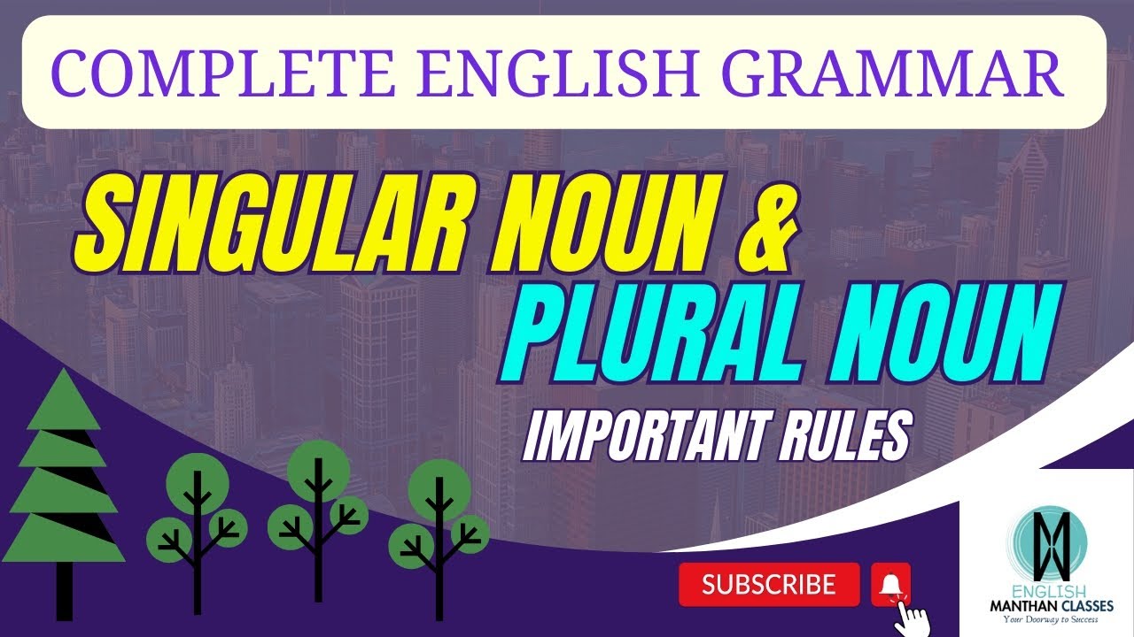 Singular & plural nouns important rules of conversion |Parts of Speech @EnglishManthanClasses