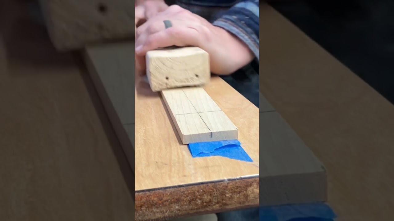 Making a bass guitar fretboard. #guitarneck #reclaimed