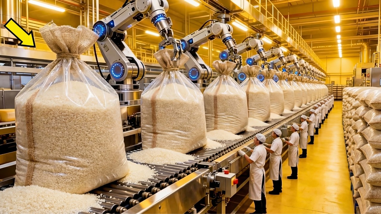 COMO SE HACE el ARROZ BLANCO más DELICIOSO en MEGA FABRICAS (Proceso Completo de principio a fin)