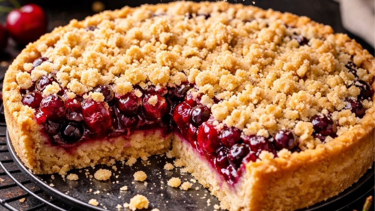 Cherry pie that melts in your mouth! Simple and delicious!