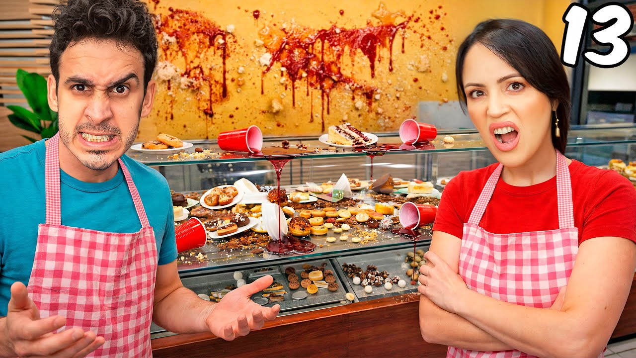 Empleada Hace Un Desastre en La Cafetería 💥☕