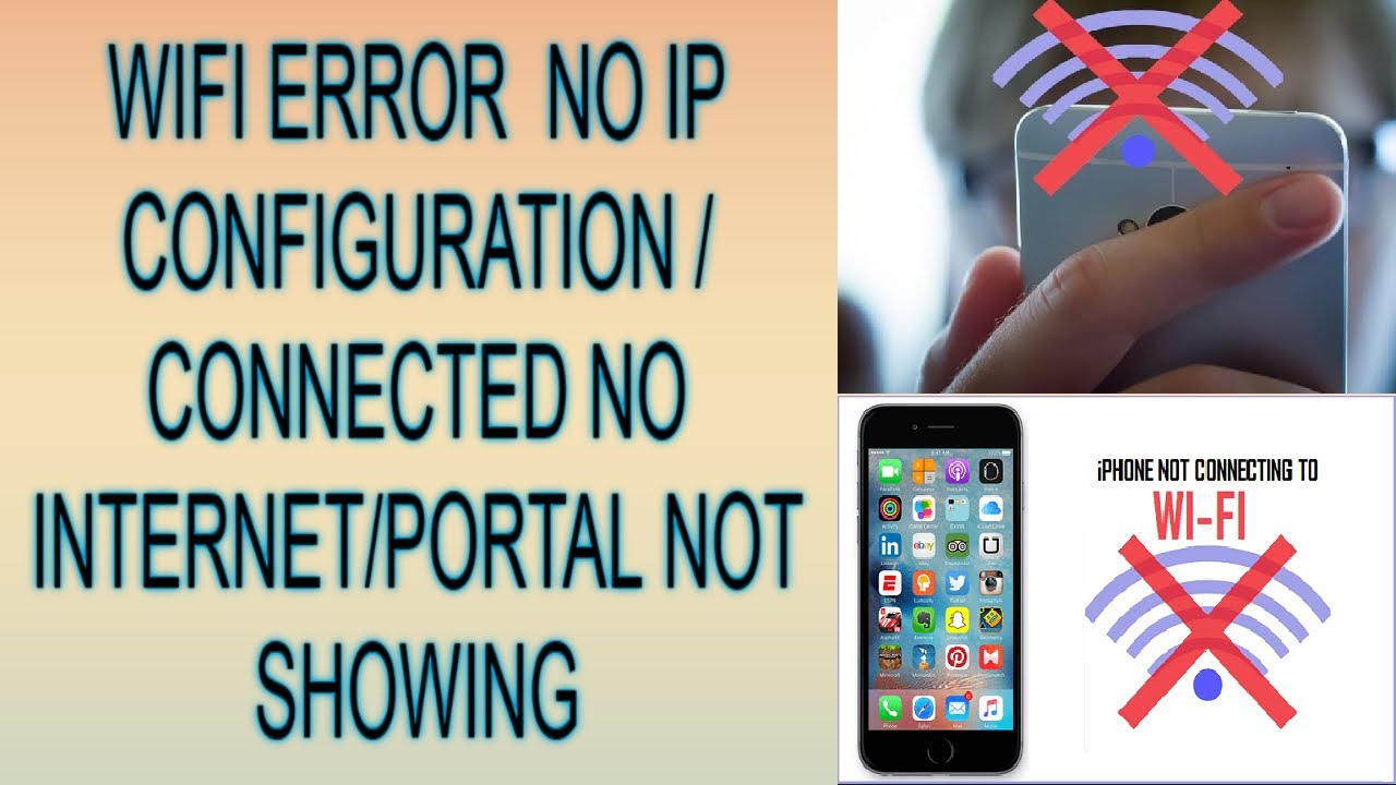 WIFI ERROR NO IP CONFIGURATION / CONNECTED NO INTERNET / PORTAL NOT SHOWING