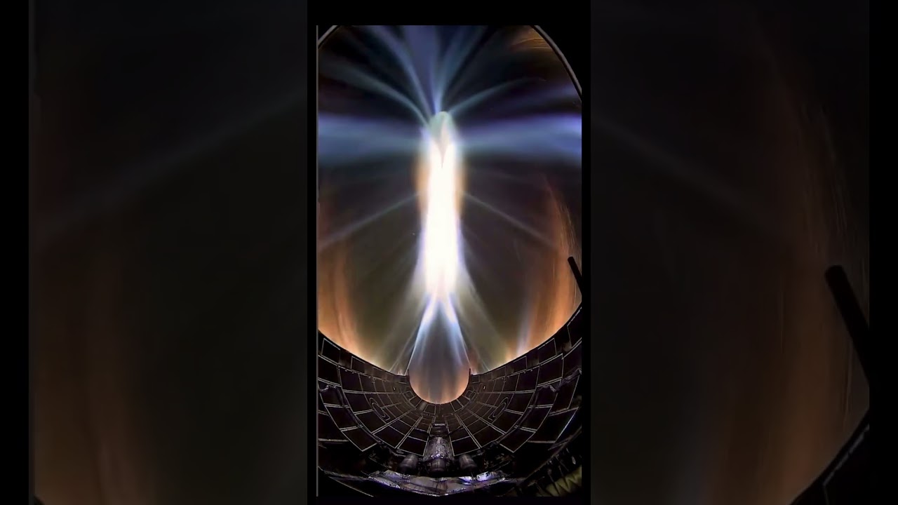 SpaceX Fairing Has A Fiery Reentry!! #spacex #shorts