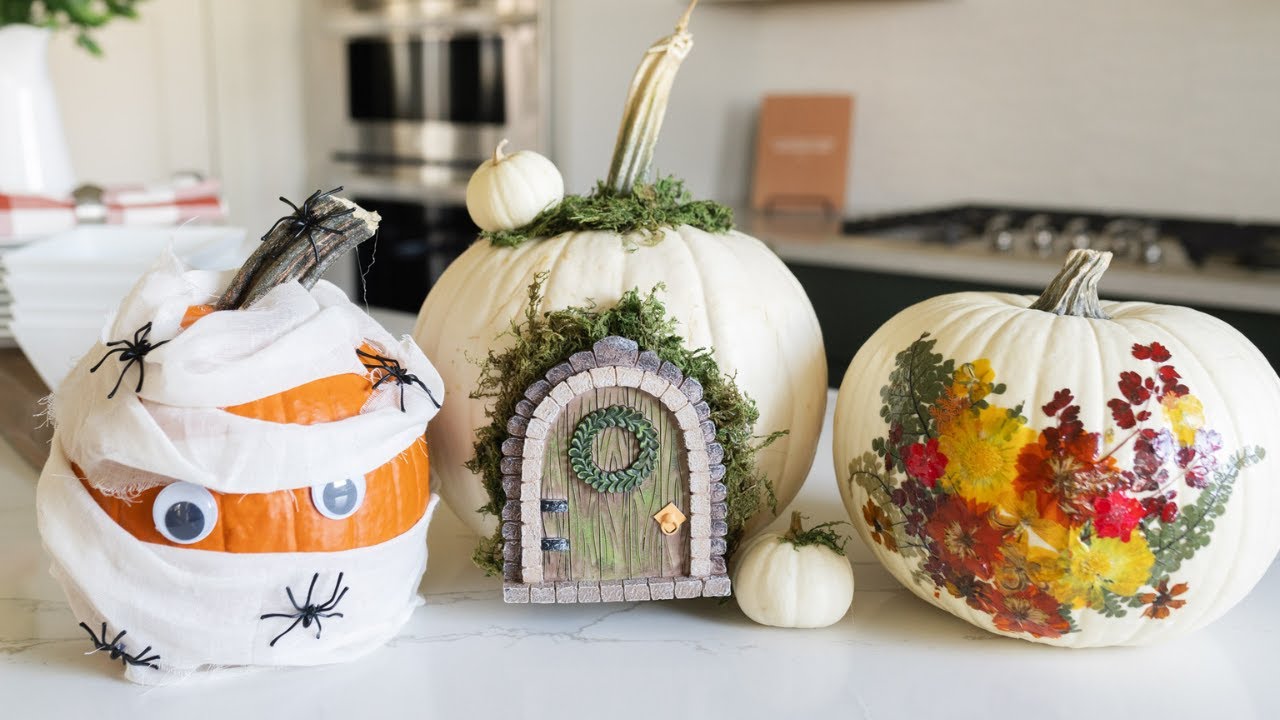 3 DIY No Carve Pumpkin Decorating Ideas for Halloween