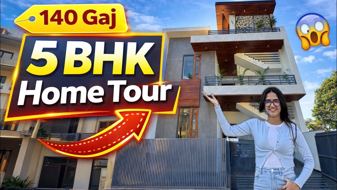 140 Gaj 5 BHK House With Luxury Interior Design | House For Sale in Mohali Shivalik City Sector 127 
