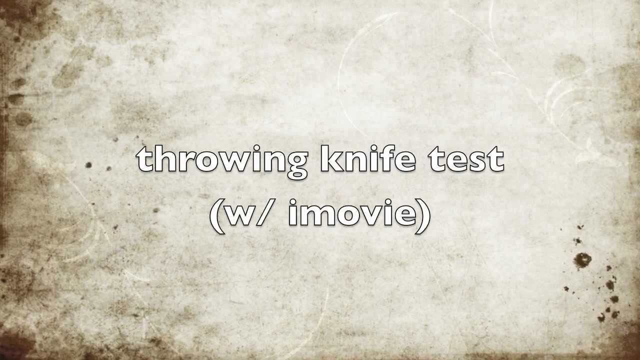 VFX throwing knife test