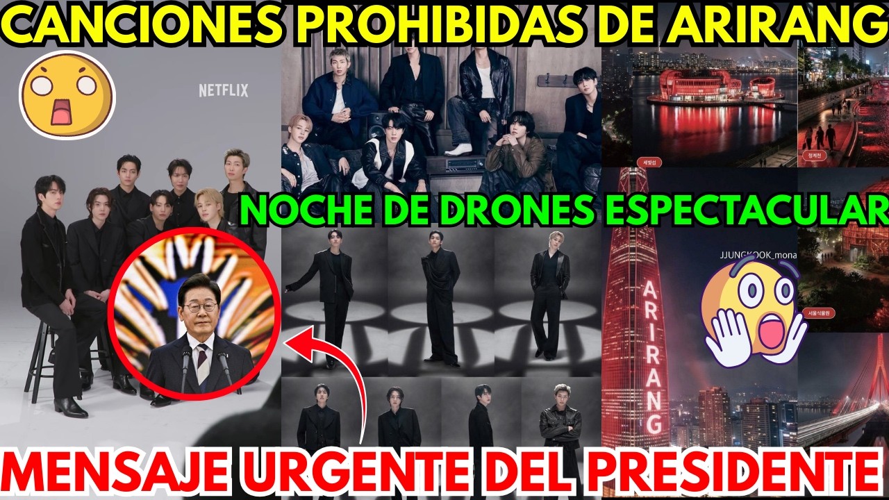 URGENTE🔴PRESIDENTE EN ALERTA POR BTS! FILTRAN 2 CANCIONES PROHIBIDAS Y DRONES INVADEN SEÚL🚨
