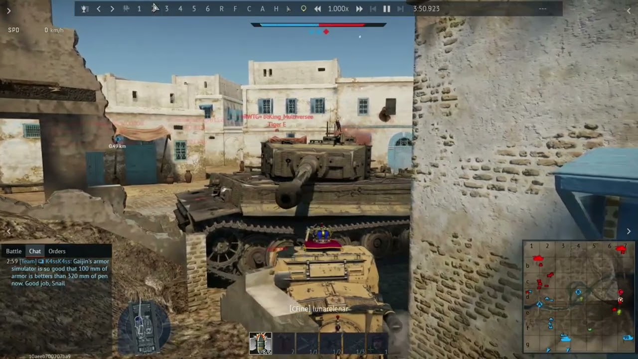 Tiger E just wanted to pet a L3. (War Thunder)