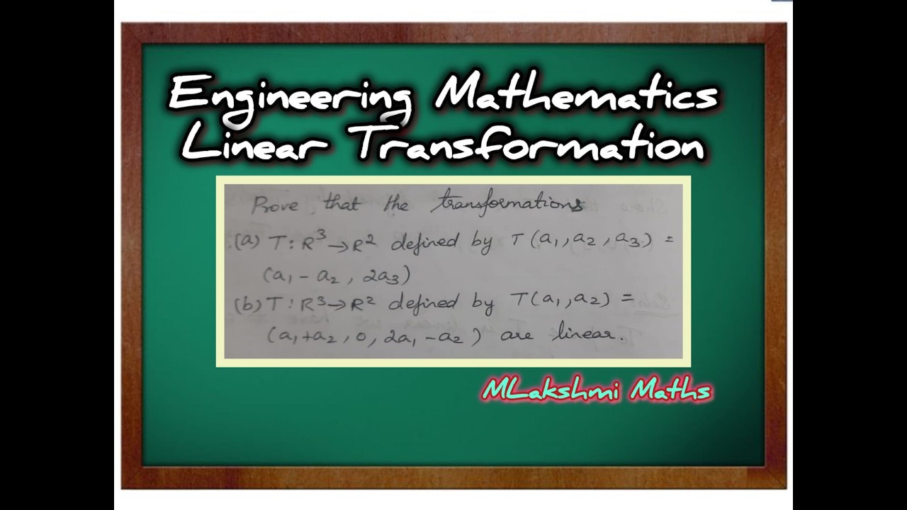Engineering Mathematics Linear Transformation