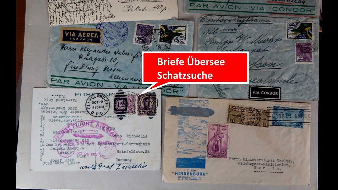 Briefe wertvoll? Briefmarken Schatzsuche in Kiste Briefe - Teil 3 - Briefe und Ganzsachen Übersee