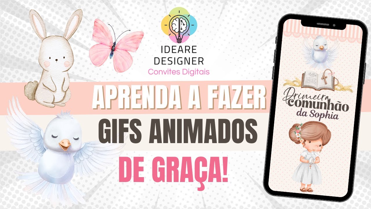 Como CRIAR GIFs animados para convites digitais (passo a passo)