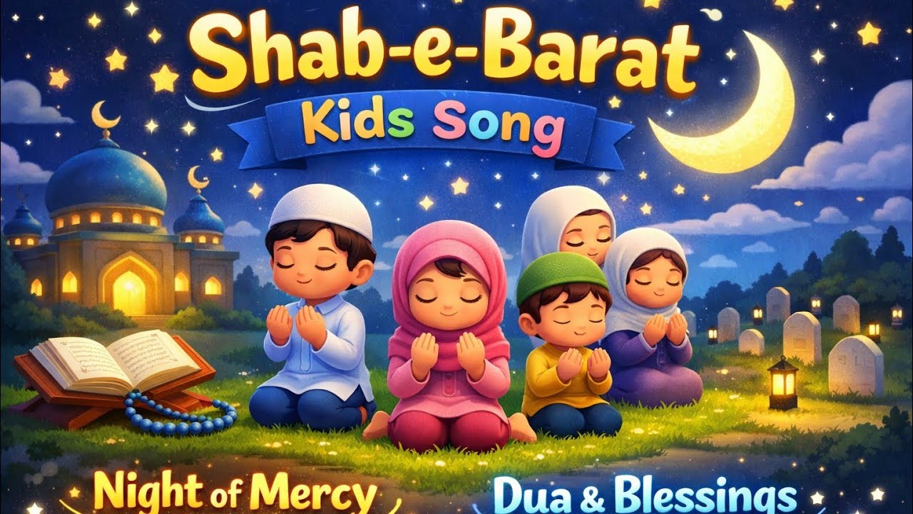 Shab-e-Barat Kids Song 🌙 | Night of Mercy | Islamic Song for Children #muslimkids #littletv 