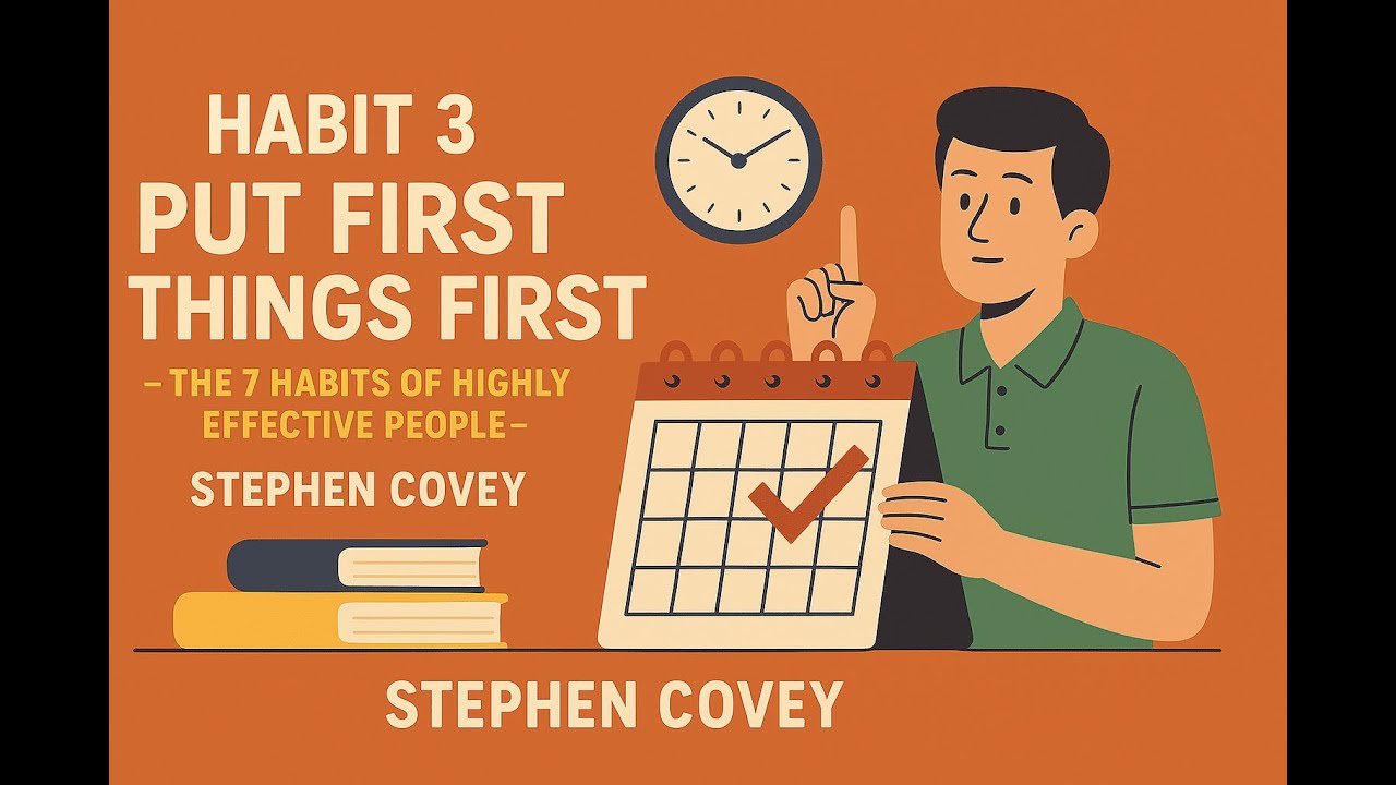 Habit 3: Put First Things First – The 7 Habits of Highly Effective People (Stephen Covey)