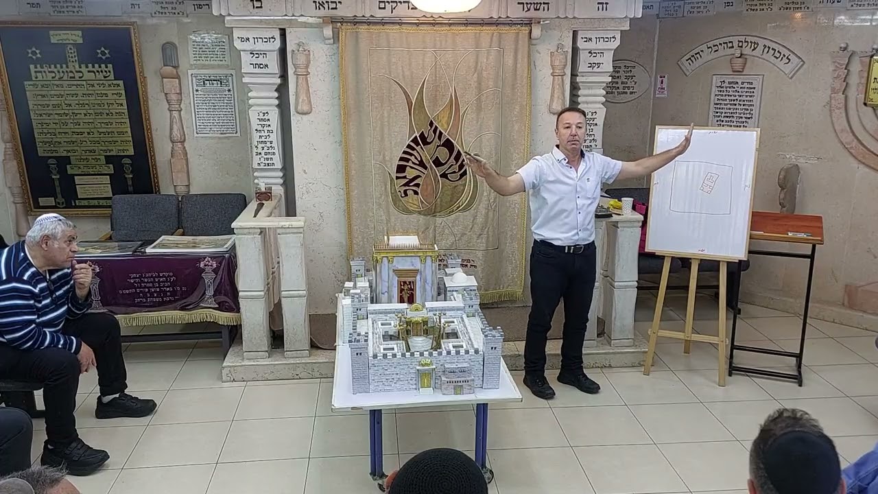 הרצאה  בית המקדש בית הכנסת יצחקי. מעלה אדומים מאת משה אסייג