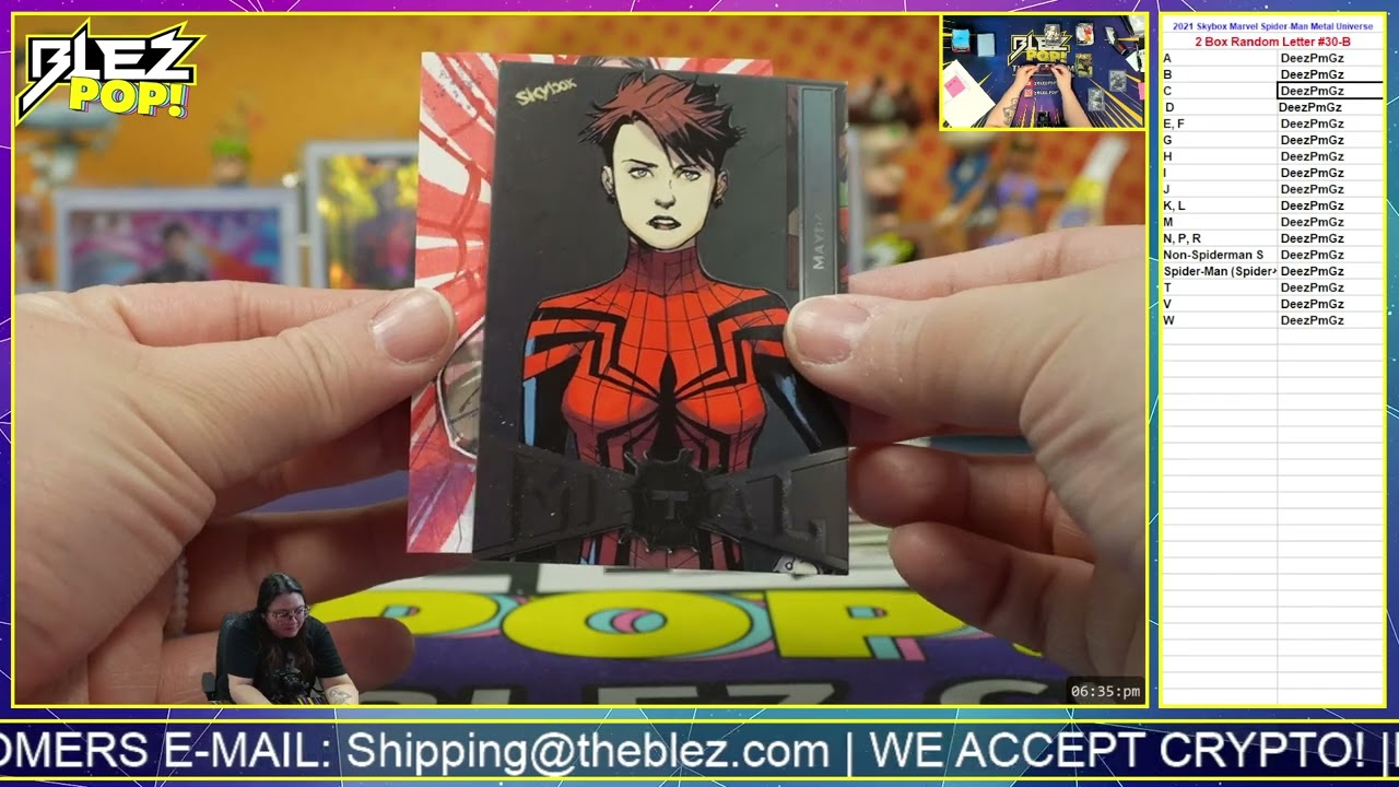 2021 Skybox Metal Universe Spider Man 2 Box Random Letter #30-B